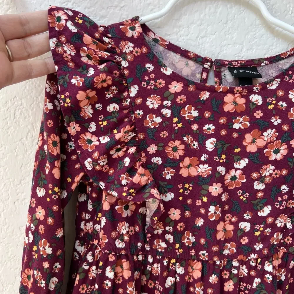 Art Class Dress Girls 2T Floral Long Sleeve Ruffles Cottagecore Boho Fall